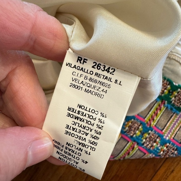 Vilagallo Gold Sheen Acetate Lined Embroidered Hem Dress / EUR 42 / large - Picture 12 of 12